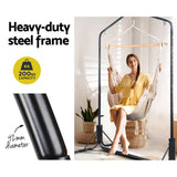 darrahopens Furniture > Outdoor Gardeon Outdoor Hammock Chair with Stand Hanging Hammock with Pillow Cream