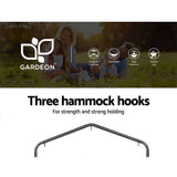 darrahopens Furniture > Outdoor Gardeon Outdoor Hammock Chair with Stand Hanging Hammock with Pillow Cream