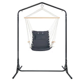 darrahopens Furniture > Outdoor Gardeon Outdoor Hammock Chair with Stand Swing Hanging Hammock Garden Cream