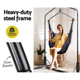 darrahopens Furniture > Outdoor Gardeon Outdoor Hammock Chair with Stand Swing Hanging Hammock with Pillow Grey