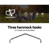 darrahopens Furniture > Outdoor Gardeon Outdoor Hammock Chair with Stand Tassel Hanging Rope Hammocks Grey