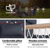 darrahopens Furniture > Outdoor Gardeon Outdoor Hammock Chair with Steel Stand Hanging Hammock Beach Grey