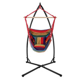 darrahopens Furniture > Outdoor Gardeon Outdoor Hammock Chair with Steel Stand Hanging Hammock Pillow Rainbow