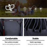 darrahopens Furniture > Outdoor Gardeon Outdoor Hammock Chair with Steel Stand Hanging Hammock with Pillow Grey