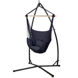 darrahopens Furniture > Outdoor Gardeon Outdoor Hammock Chair with Steel Stand Hanging Hammock with Pillow Grey
