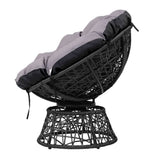 darrahopens Furniture > Outdoor Gardeon Outdoor Lounge Setting Papasan Chairs Table Patio Furniture Wicker Black
