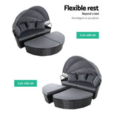 darrahopens Furniture > Outdoor Gardeon Outdoor Lounge Setting Patio Furniture Sofa Wicker Garden Rattan Set Day Bed Black