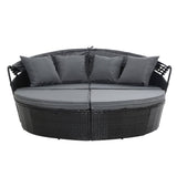 darrahopens Furniture > Outdoor Gardeon Outdoor Lounge Setting Patio Furniture Sofa Wicker Garden Rattan Set Day Bed Black