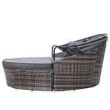 darrahopens Furniture > Outdoor Gardeon Outdoor Lounge Setting Patio Furniture Sofa Wicker Garden Rattan Set Day Bed Grey