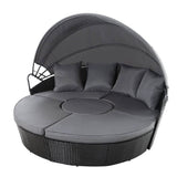 darrahopens Furniture > Outdoor Gardeon Outdoor Lounge Setting Sofa Patio Furniture Wicker Garden Rattan Set Day Bed Black