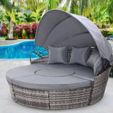 darrahopens Furniture > Outdoor Gardeon Outdoor Lounge Setting Sofa Patio Furniture Wicker Garden Rattan Set Day Bed Grey