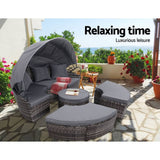 darrahopens Furniture > Outdoor Gardeon Outdoor Lounge Setting Sofa Patio Furniture Wicker Garden Rattan Set Day Bed Grey