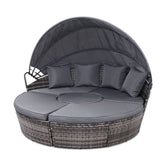 darrahopens Furniture > Outdoor Gardeon Outdoor Lounge Setting Sofa Patio Furniture Wicker Garden Rattan Set Day Bed Grey