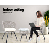darrahopens Furniture > Outdoor Gardeon Outdoor Patio Chair and Table - Grey