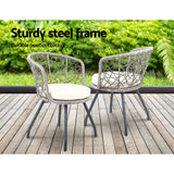 darrahopens Furniture > Outdoor Gardeon Outdoor Patio Chair and Table - Grey