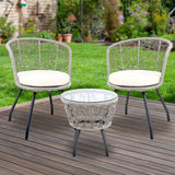 darrahopens Furniture > Outdoor Gardeon Outdoor Patio Chair and Table - Grey