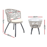 darrahopens Furniture > Outdoor Gardeon Outdoor Patio Chair and Table - Grey