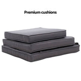 darrahopens Furniture > Outdoor Gardeon Outdoor Patio Furniture Recliner Chairs Table Setting Wicker Lounge 5pc Black