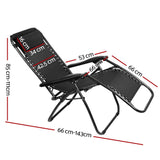 darrahopens Furniture > Outdoor Gardeon Outdoor Portable Recliner - Black