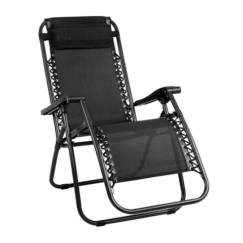 darrahopens Furniture > Outdoor Gardeon Outdoor Portable Recliner - Black