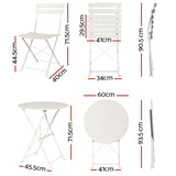 Darrahopens Furniture > Outdoor Gardeon Outdoor Setting Bistro Set Table and Chairs Folding Patio Furniture