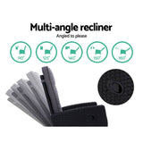 darrahopens Furniture > Outdoor Gardeon Outdoor Setting Recliner Chair Table Set Wicker lounge Patio Furniture Black