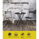 Darrahopens Furniture > Outdoor Gardeon Outdoor Setting Table and Chairs Folding Patio Furniture Bistro Set