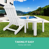 darrahopens Furniture > Outdoor Gardeon Outdoor Side Beach Table - White