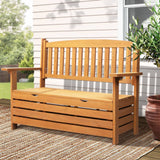 darrahopens Furniture > Outdoor Gardeon Outdoor Storage Bench Box Wooden Garden Chair 2 Seat Timber Furniture