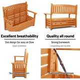 darrahopens Furniture > Outdoor Gardeon Outdoor Storage Bench Box Wooden Garden Chair 2 Seat Timber Furniture