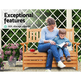 darrahopens Furniture > Outdoor Gardeon Outdoor Storage Bench Box Wooden Garden Chair 2 Seat Timber Furniture