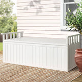 Darrahopens Furniture > Outdoor Gardeon Outdoor Storage Box Wooden Garden Bench 129cm Chest Tool Toy Sheds XL