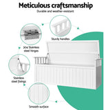 Darrahopens Furniture > Outdoor Gardeon Outdoor Storage Box Wooden Garden Bench 129cm Chest Tool Toy Sheds XL