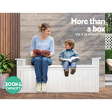 Darrahopens Furniture > Outdoor Gardeon Outdoor Storage Box Wooden Garden Bench 129cm Chest Tool Toy Sheds XL