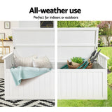 Darrahopens Furniture > Outdoor Gardeon Outdoor Storage Box Wooden Garden Bench 129cm Chest Tool Toy Sheds XL
