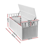 Darrahopens Furniture > Outdoor Gardeon Outdoor Storage Box Wooden Garden Bench 129cm Chest Tool Toy Sheds XL