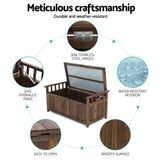 darrahopens Furniture > Outdoor Gardeon Outdoor Storage Box Wooden Garden Bench Chest Toy Tool Sheds Furniture