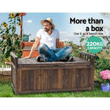 darrahopens Furniture > Outdoor Gardeon Outdoor Storage Box Wooden Garden Bench Chest Toy Tool Sheds Furniture