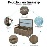 darrahopens Furniture > Outdoor Gardeon Outdoor Storage Box Wooden Garden Bench Chest Toy Tool Sheds Furniture