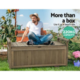 darrahopens Furniture > Outdoor Gardeon Outdoor Storage Box Wooden Garden Bench Chest Toy Tool Sheds Furniture