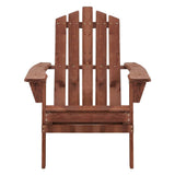 darrahopens Furniture > Outdoor Gardeon Outdoor Sun Lounge Beach Chairs Table Setting Wooden Adirondack Patio Brown Chair