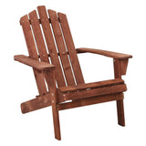 darrahopens Furniture > Outdoor Gardeon Outdoor Sun Lounge Beach Chairs Table Setting Wooden Adirondack Patio Brown Chair