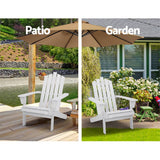 darrahopens Furniture > Outdoor Gardeon Outdoor Sun Lounge Beach Chairs Table Setting Wooden Adirondack Patio Chair