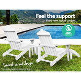 darrahopens Furniture > Outdoor Gardeon Outdoor Sun Lounge Beach Chairs Table Setting Wooden Adirondack Patio Chair