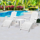 darrahopens Furniture > Outdoor Gardeon Outdoor Sun Lounge Beach Chairs Table Setting Wooden Adirondack Patio Chair