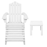 darrahopens Furniture > Outdoor Gardeon Outdoor Sun Lounge Beach Chairs Table Setting Wooden Adirondack Patio Chair