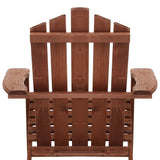 darrahopens Furniture > Outdoor Gardeon Outdoor Sun Lounge Beach Chairs Table Setting Wooden Adirondack Patio Chair Brown