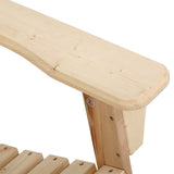darrahopens Furniture > Outdoor Gardeon Outdoor Sun Lounge Beach Chairs Table Setting Wooden Adirondack Patio Chair Light Wood Tone