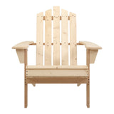 darrahopens Furniture > Outdoor Gardeon Outdoor Sun Lounge Beach Chairs Table Setting Wooden Adirondack Patio Chair Light Wood Tone
