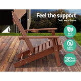 darrahopens Furniture > Outdoor Gardeon Outdoor Sun Lounge Beach Chairs Table Setting Wooden Adirondack Patio Lounges Chair